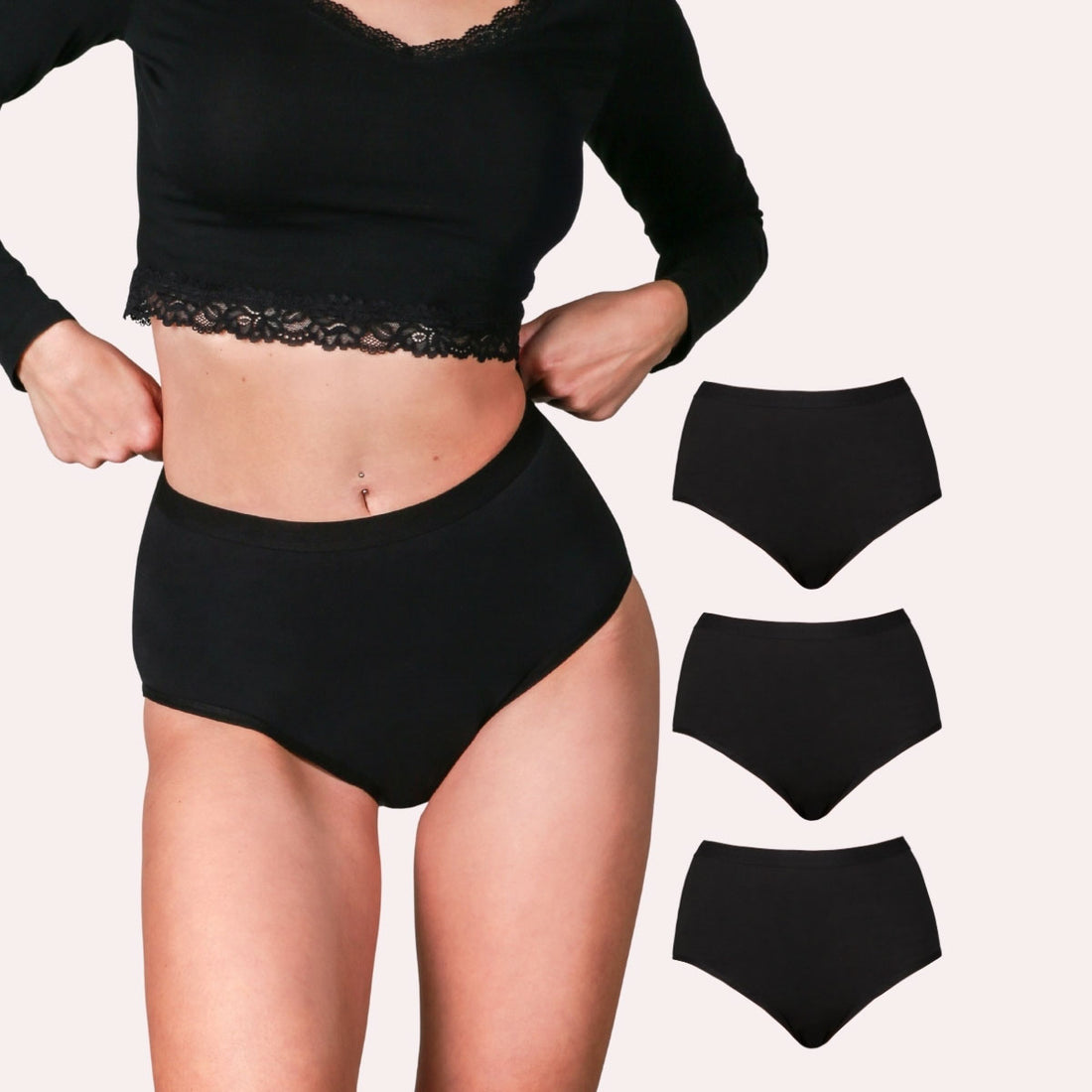 3er Pack Periodenunterwäsche Comfort Bamboo ultra schwarz Alle Produkte