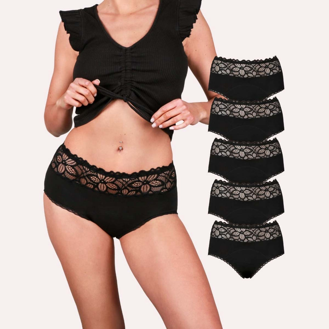 5er Pack Periodenunterwäsche Taynie Deluxe ultra schwarz Alle Produkte