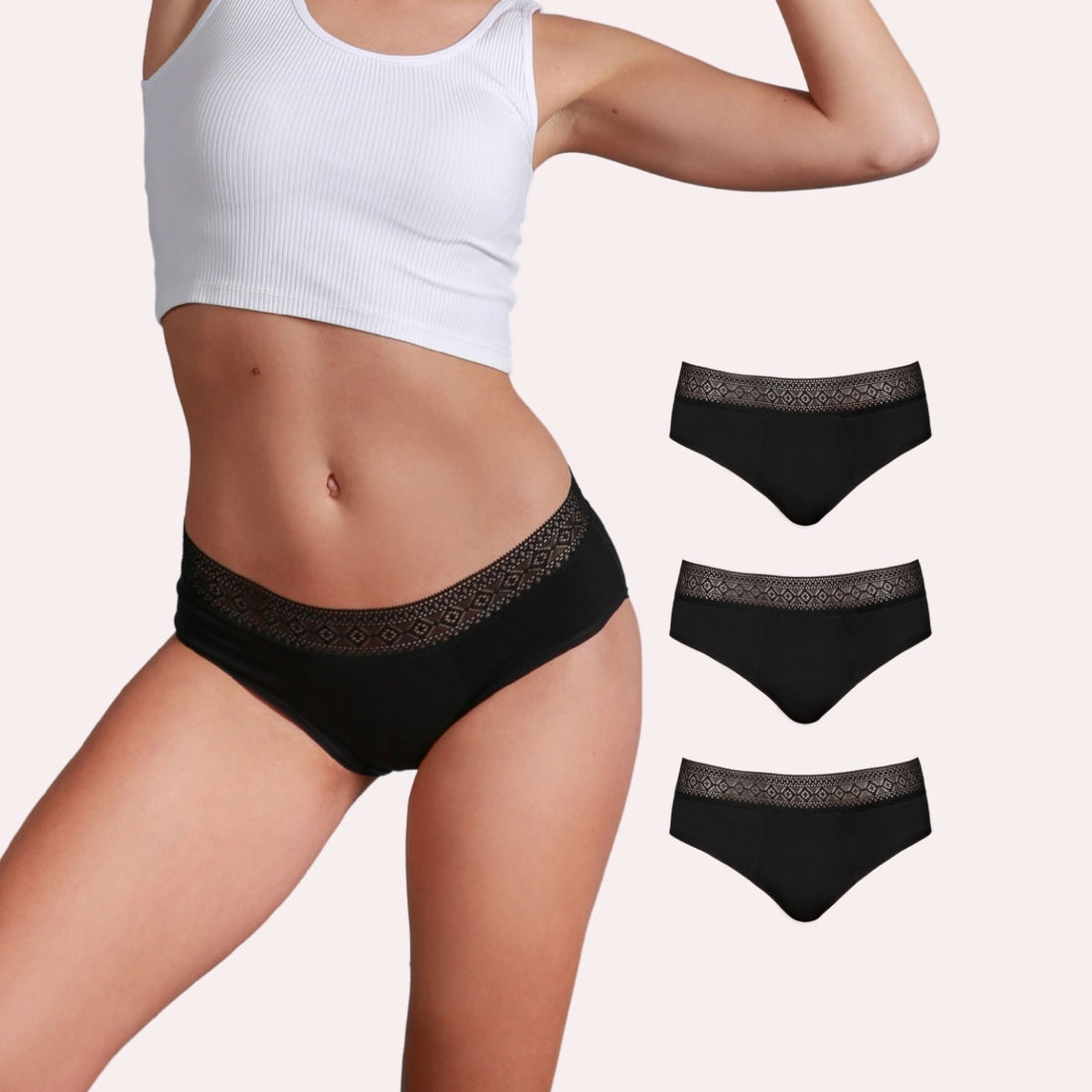 3er Pack Periodenunterwäsche Taynie Paris ultra schwarz Alle Produkte
