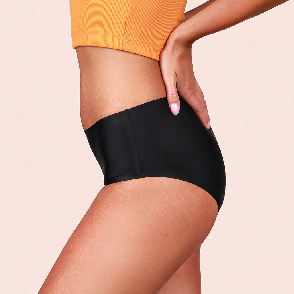 Periodenunterwäsche Taynie Seamless schwarz Teen Alle Produkte Menstruation Sport Blasenschwäche Bei Ausfluss Leicht Mittel Low Waist Daily