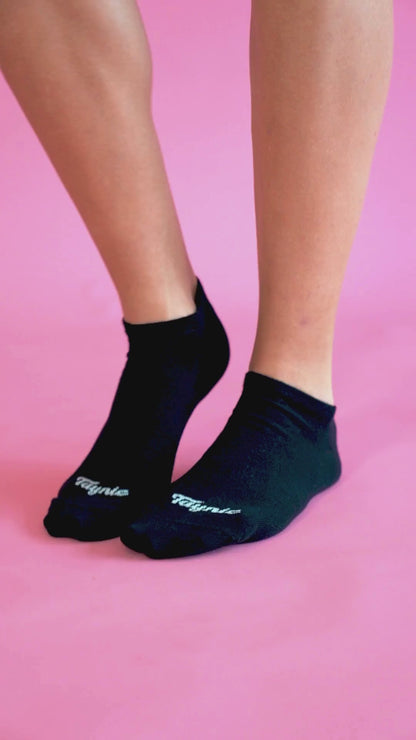 Chaussettes courtes baskets, lot de 4, noires et blanches